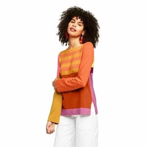 Isaac Mizrahi Colorblock Pullover Sweater